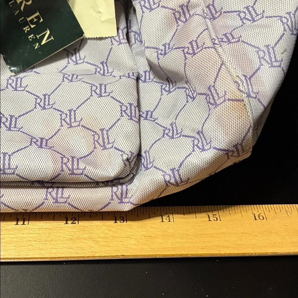 Vintage Ralph Lauren Patterned Duffel overnight Bag with Black Straps